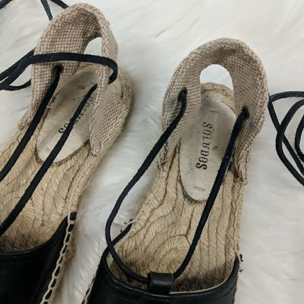 Soludos Leather Gladiator Platform Espadrilles San